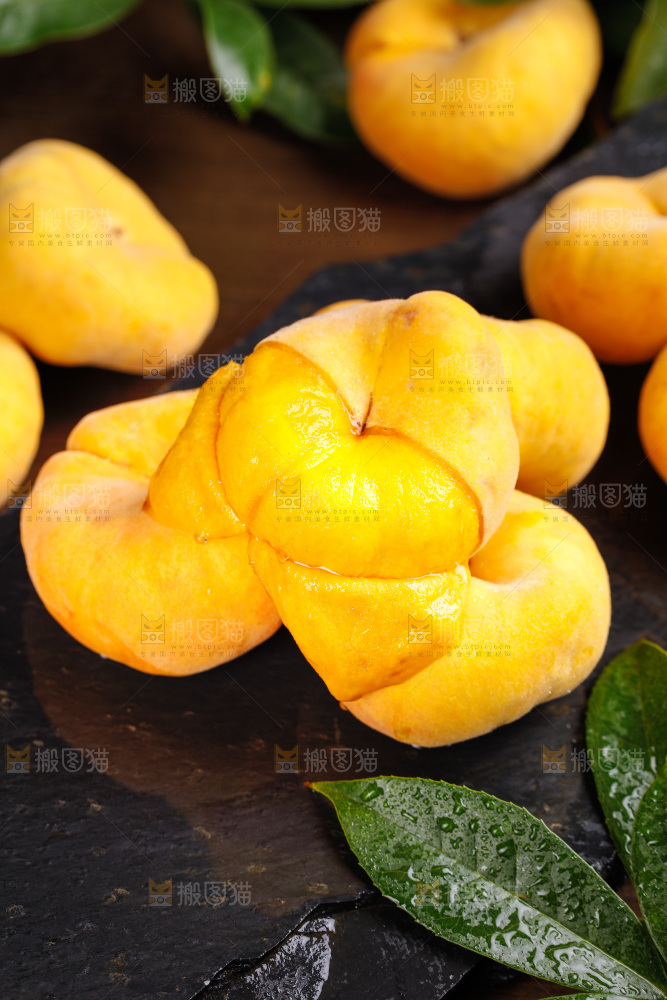 深底上的黄毛蟠桃