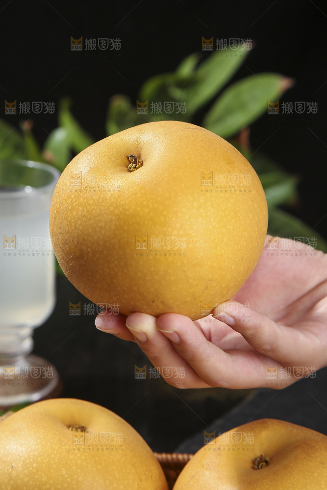 深底上放着的秋月梨