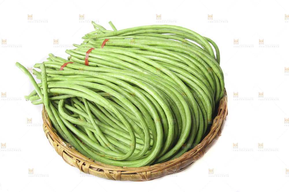 白底上的长豆角