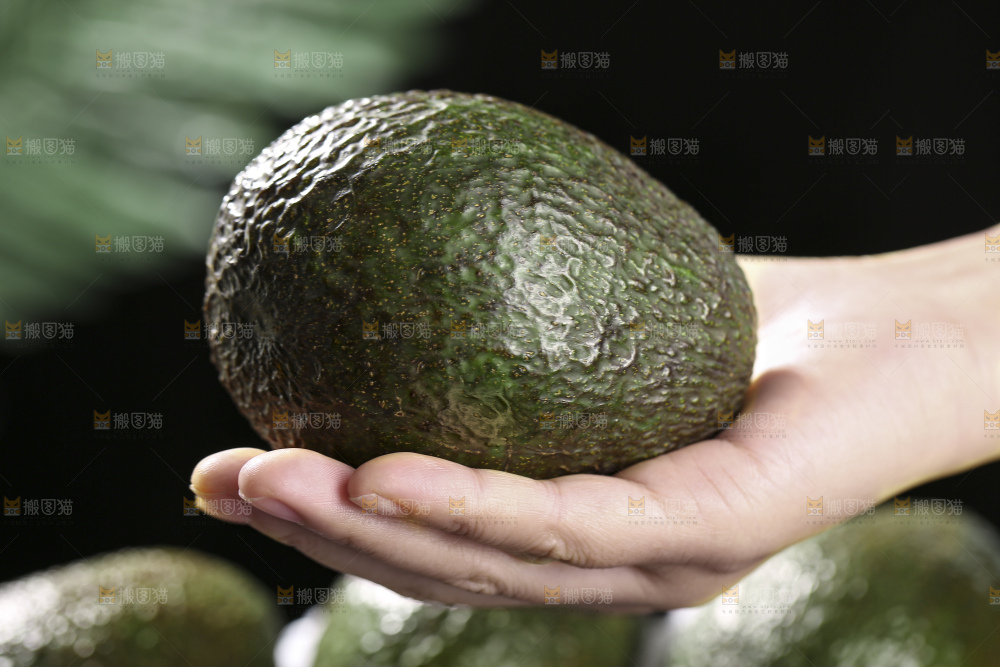 木底上的墨西哥牛油果
