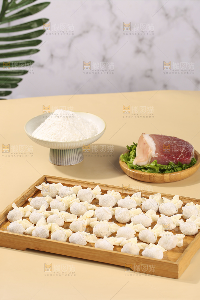 浅底上的小金鱼馄饨