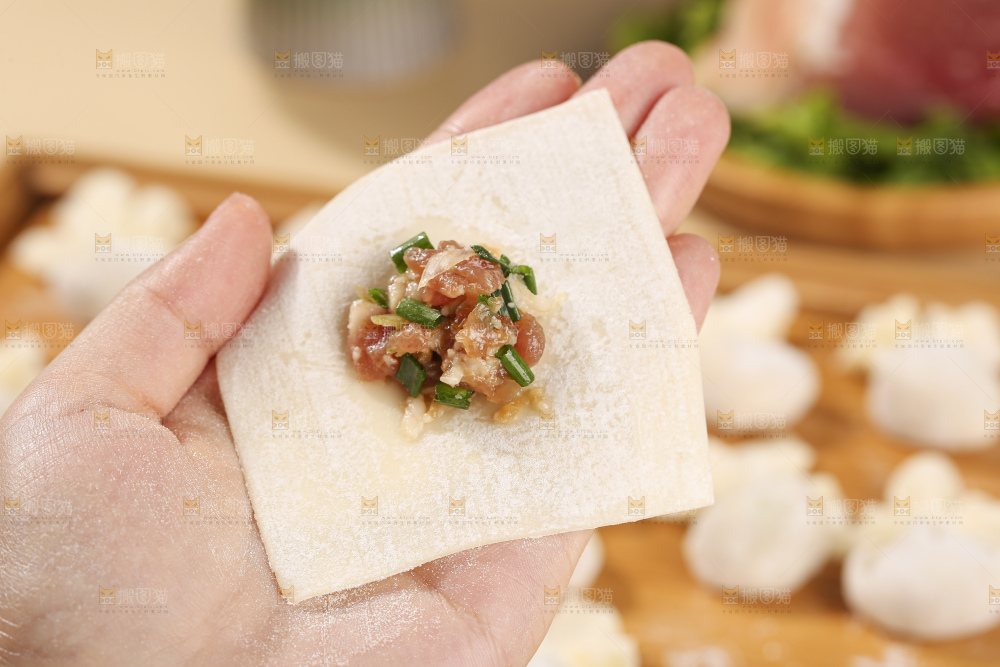 浅底上的小金鱼馄饨