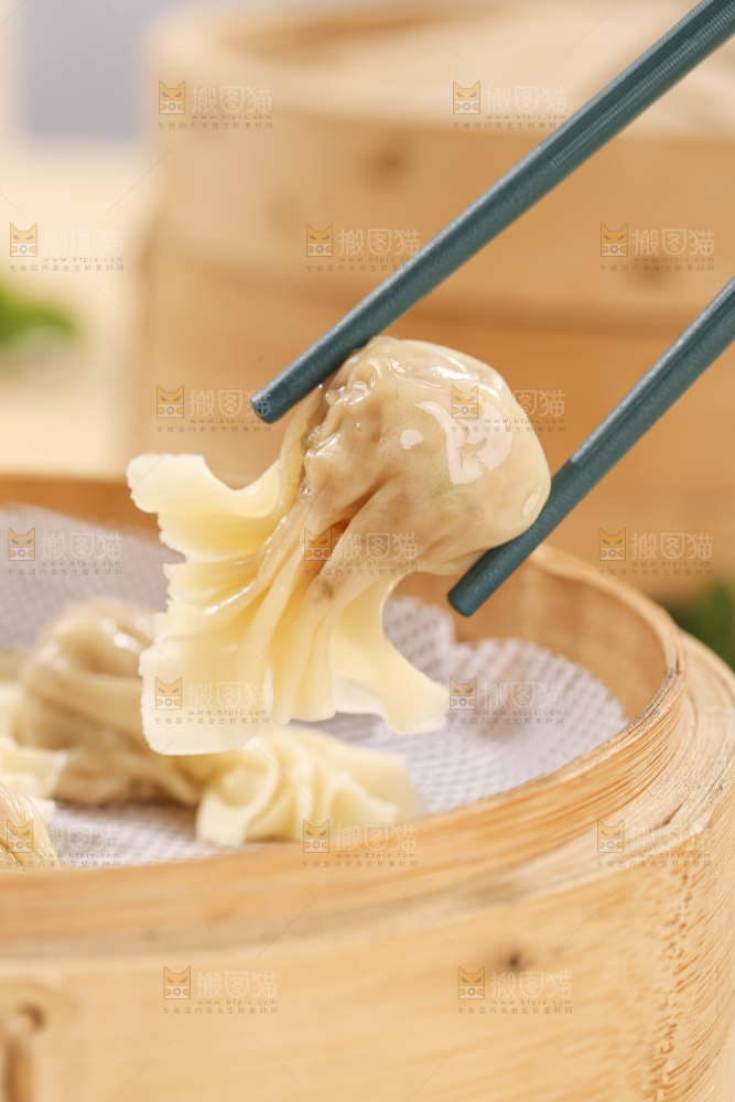 浅底上的小金鱼馄饨