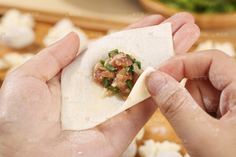 浅底上的小金鱼馄饨