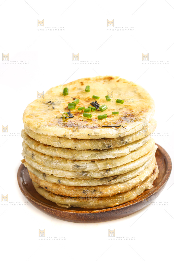 白底上的梅干菜饼
