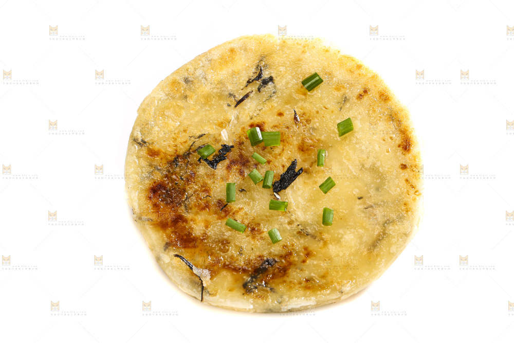 白底上的梅干菜饼