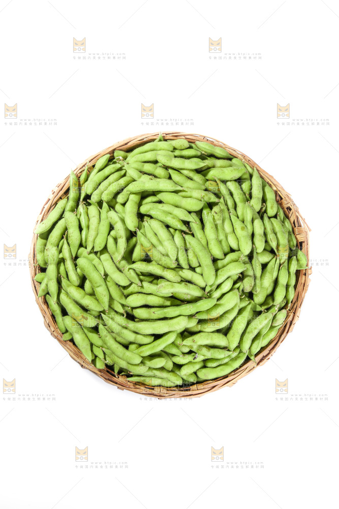 白底上的毛豆