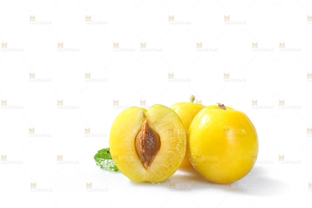 白底上的蜂糖李
