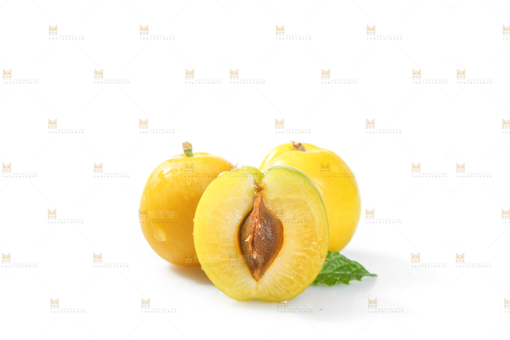 白底上的蜂糖李