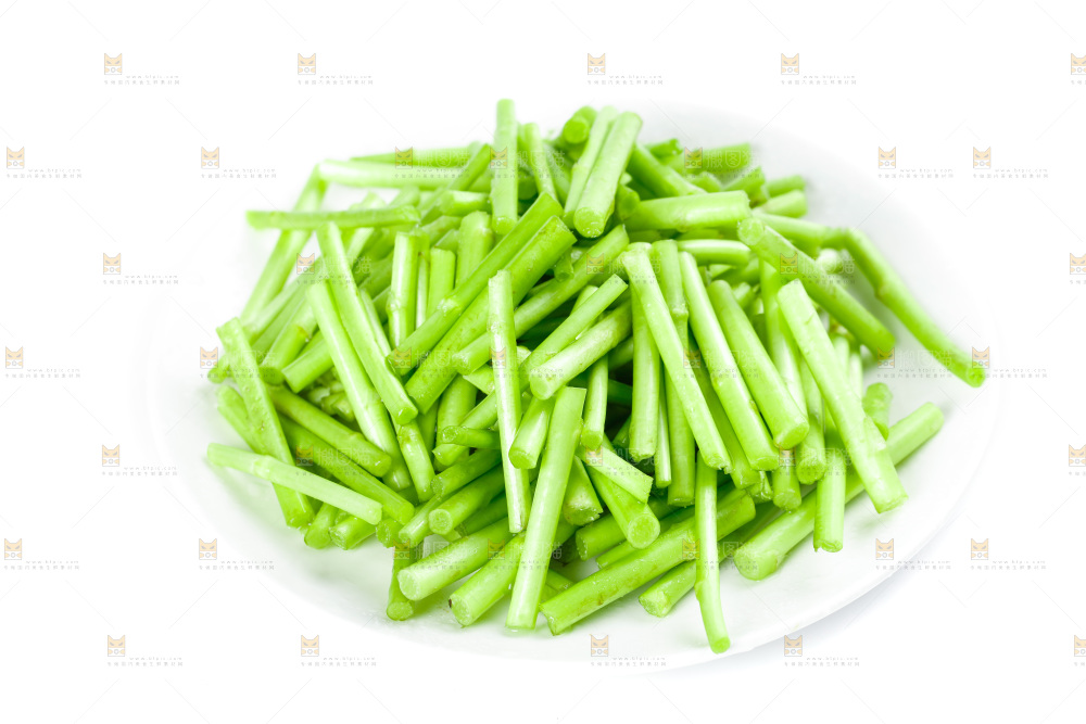 白底上放着藜蒿