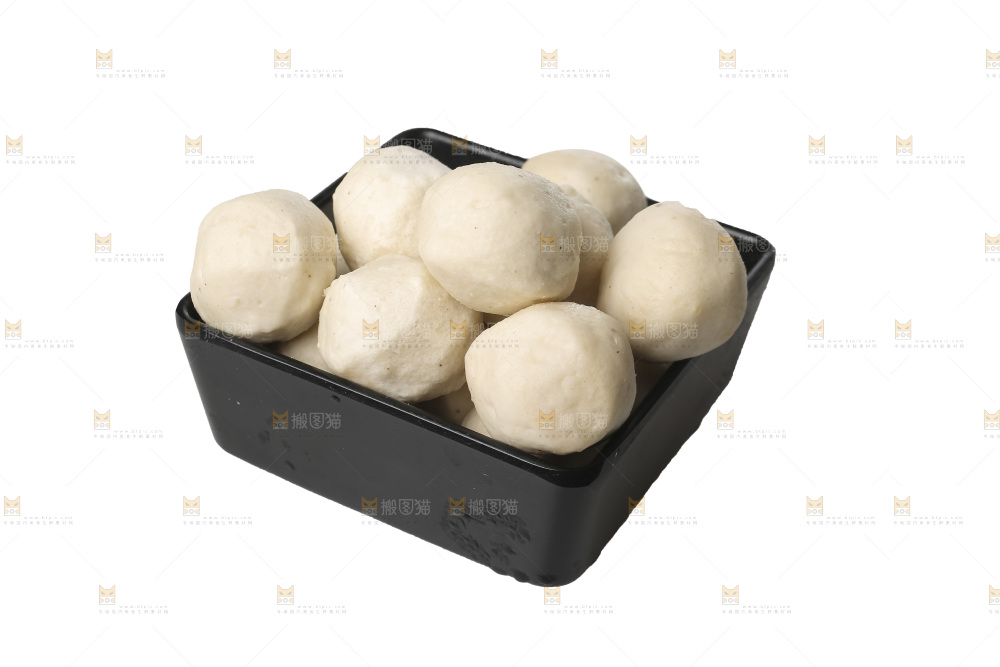 白底上的火锅丸子