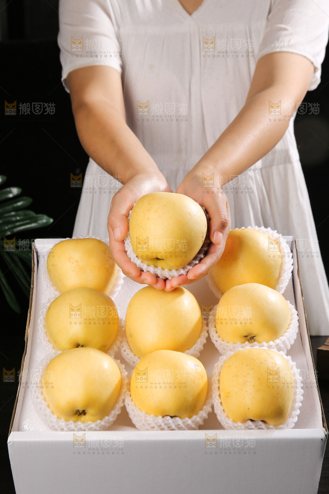 白底上的维纳斯苹果