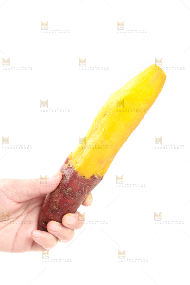 白底上的板栗红薯
