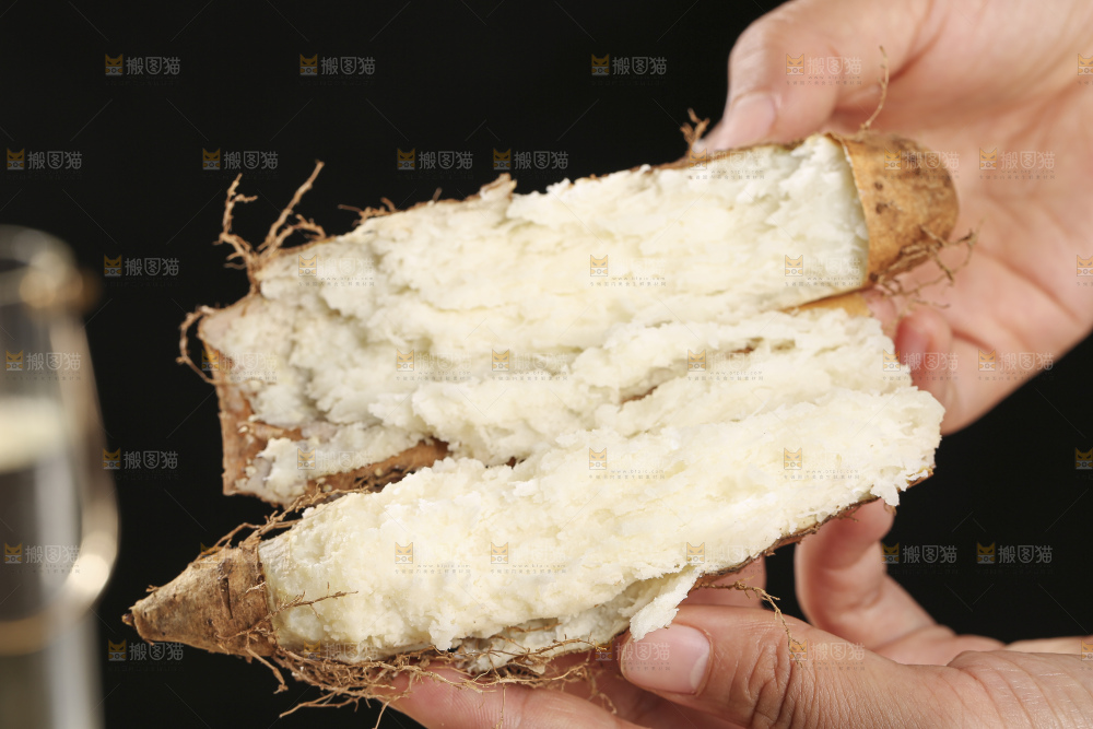 浅底上的新鲜毛薯