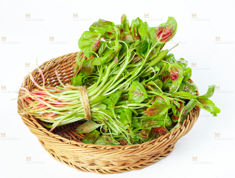 白底上的农家苋菜