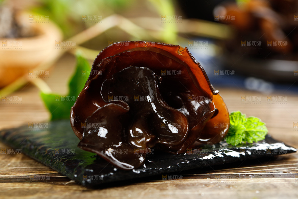 黑石板上的小木耳