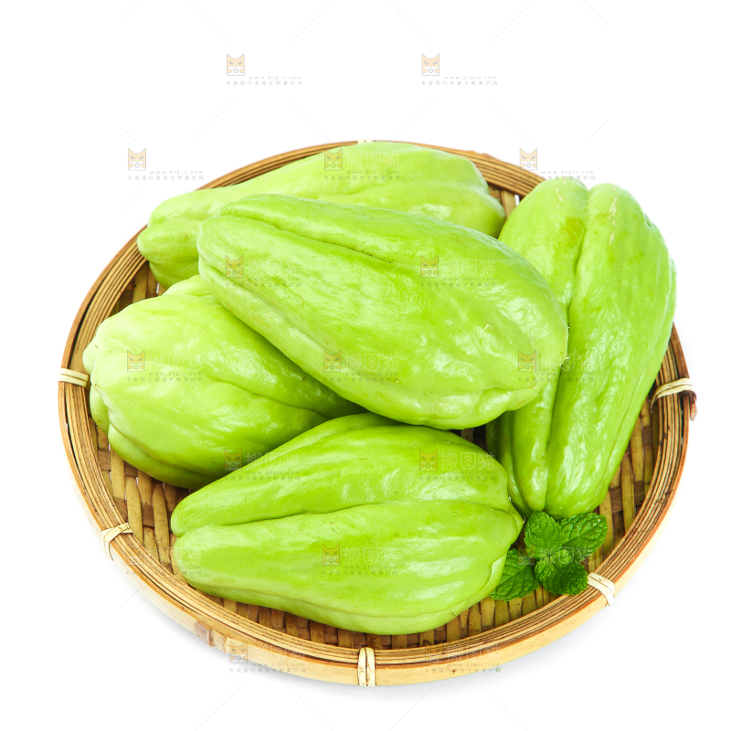 白底上一篮云南佛手瓜