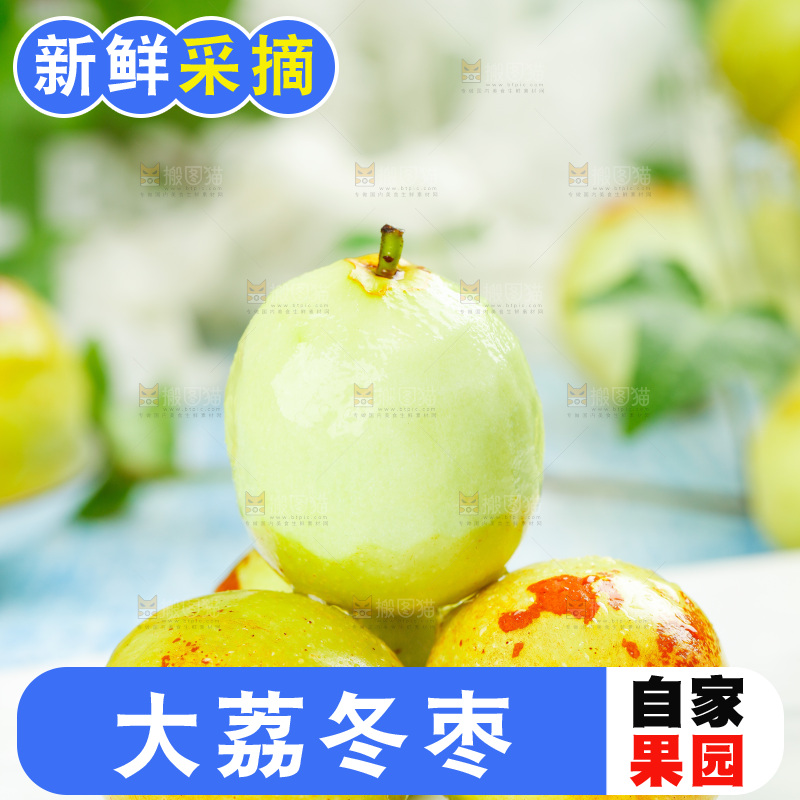 白底上的脆甜枣子