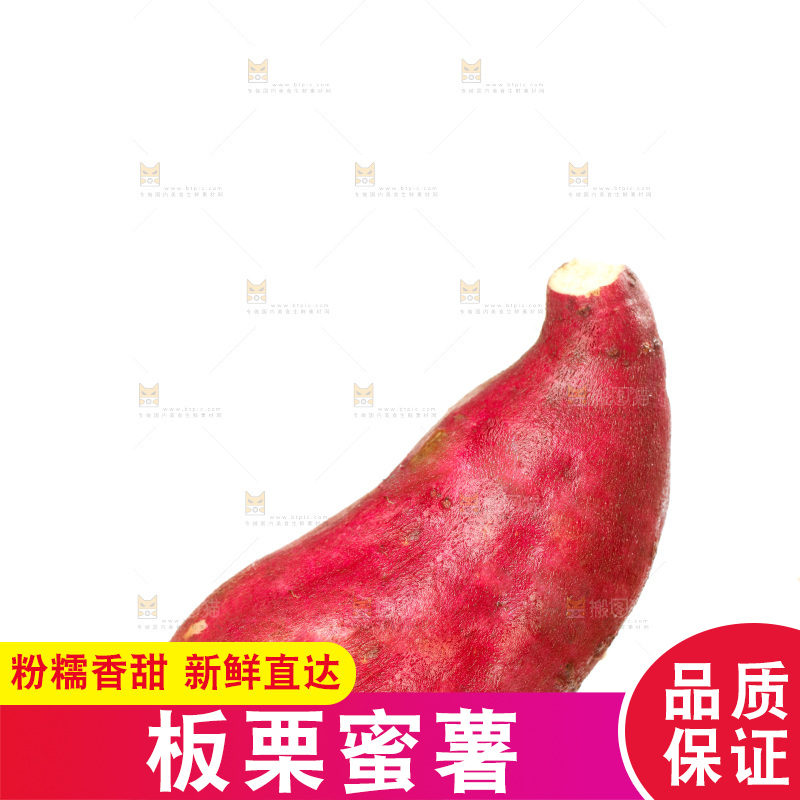 白底上的板栗蜜薯