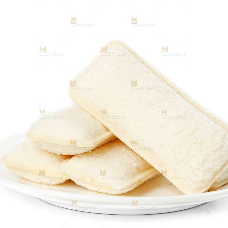 白底上放着一盘乳酸菌面包