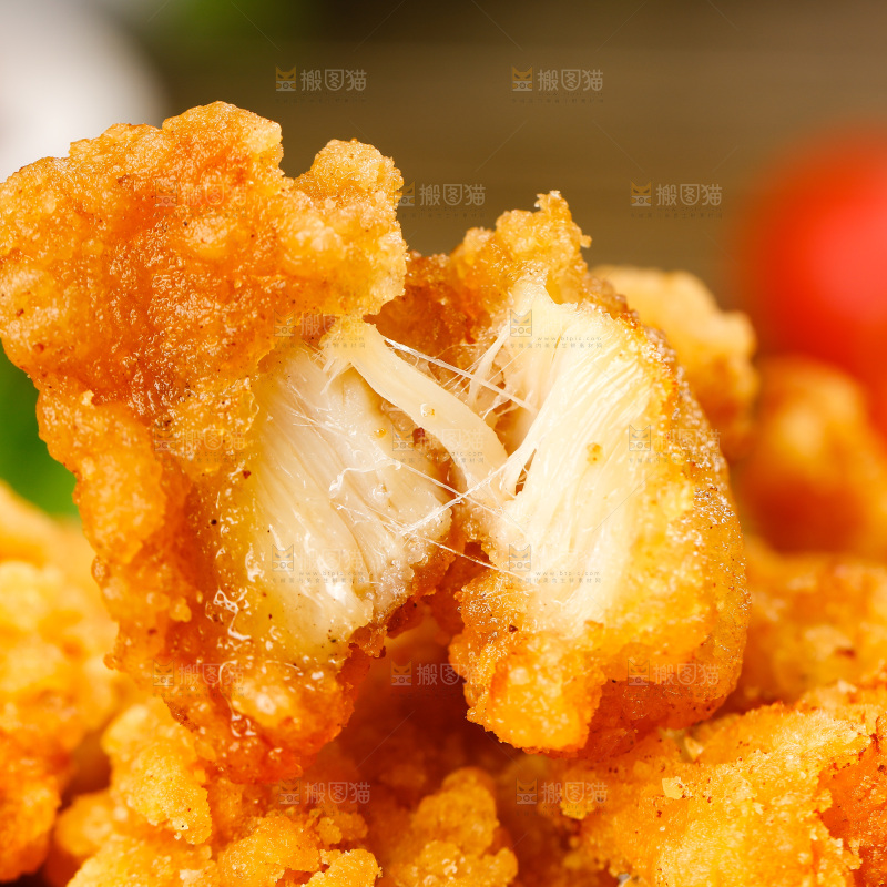 一堆香脆鸡米花