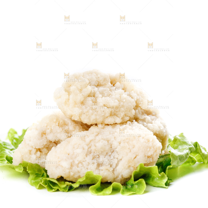 白底上的盐酥鸡