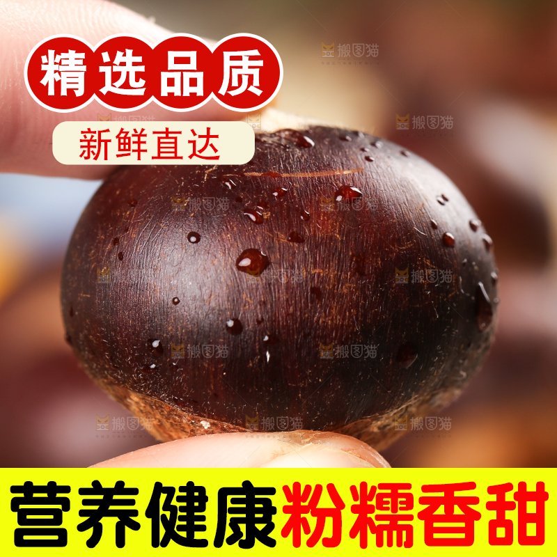 手上拿着栗子