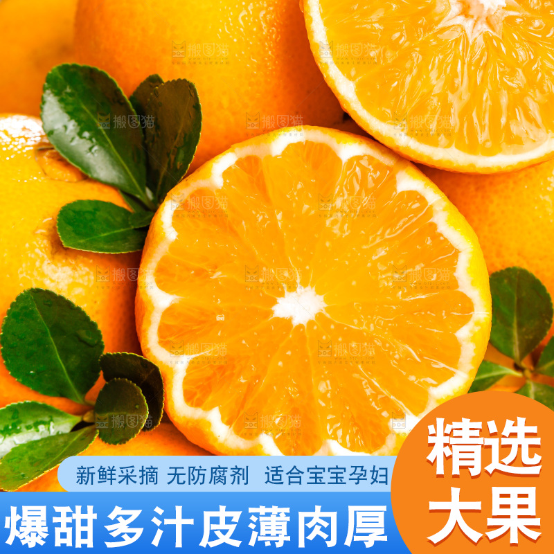 一堆新鲜的爱媛果冻橙