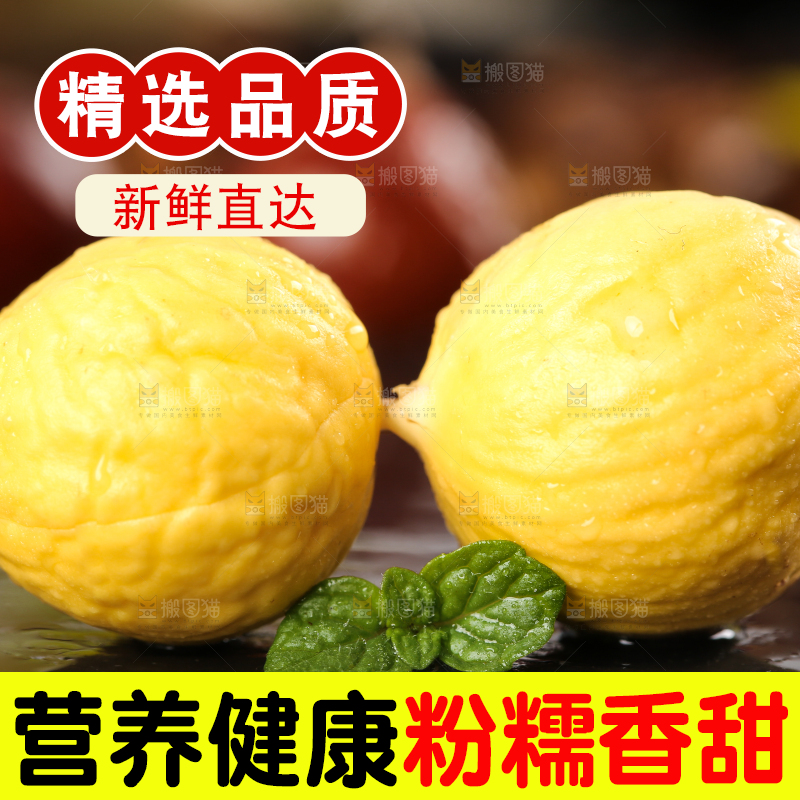 黑底上放着锥栗仁