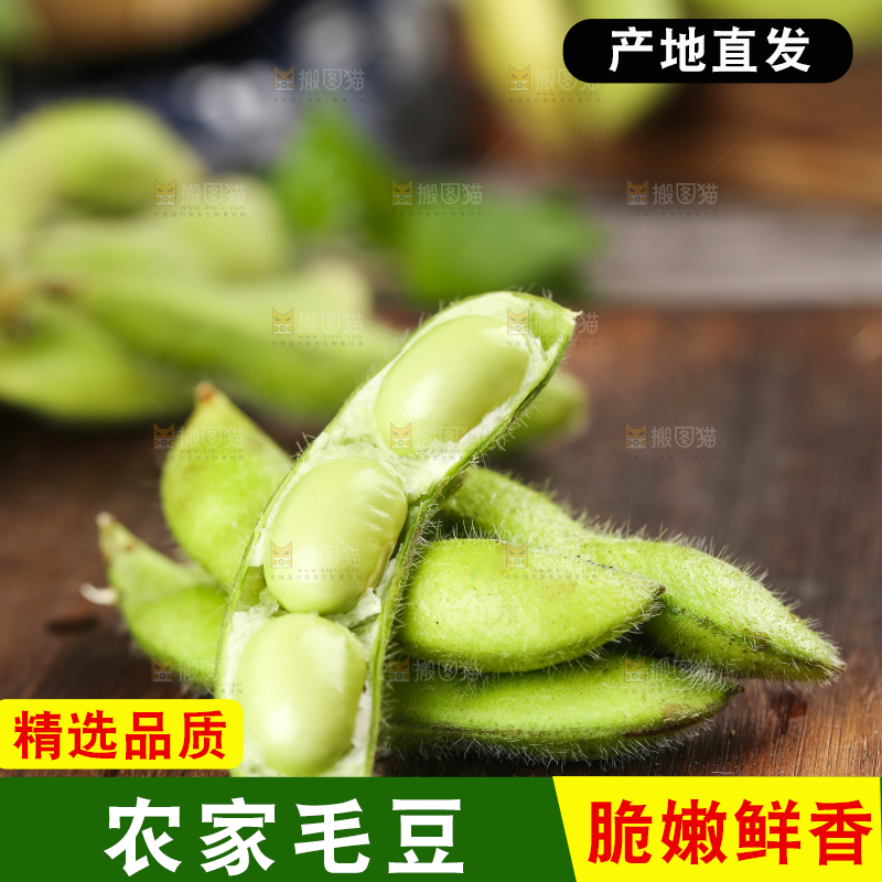 木底上放着毛豆