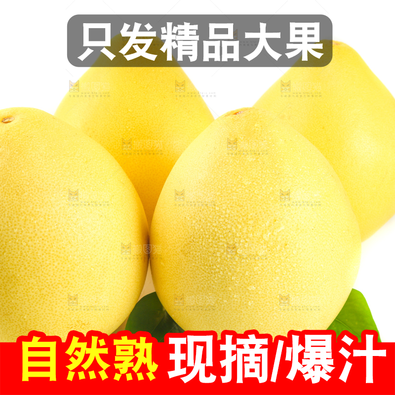 白底上的蜜柚