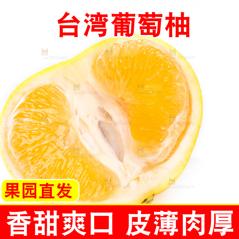 白底上的葡萄柚