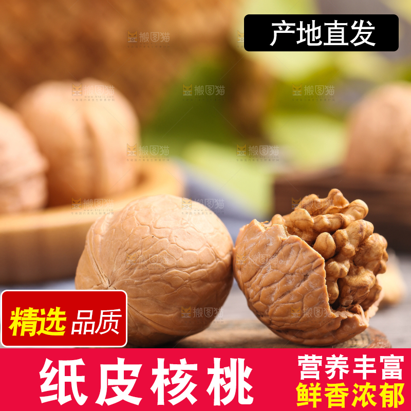 木底上的薄壳核桃