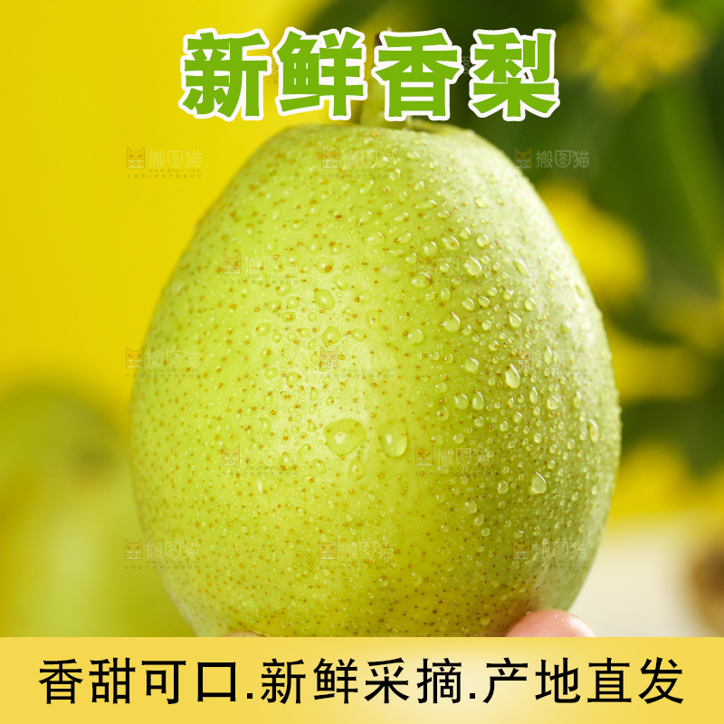 手上拿着香梨