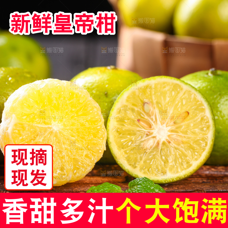 竹底上放着皇帝柑