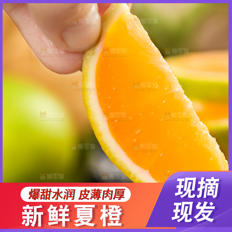 手上拿着秭归夏橙