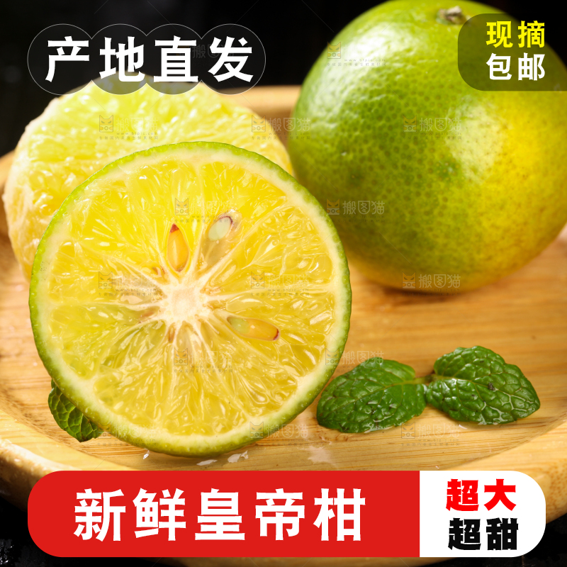 黑底上一盘德庆皇帝柑