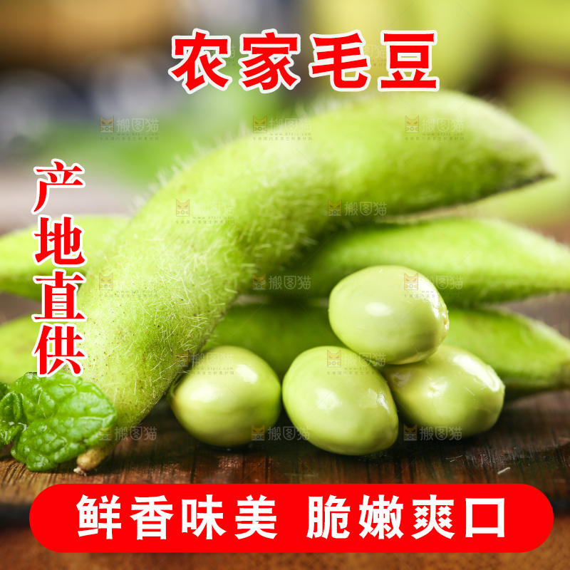 木底上的农家毛豆
