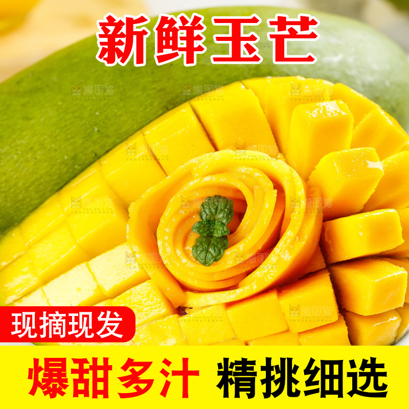 白底上放着一盘玉芒