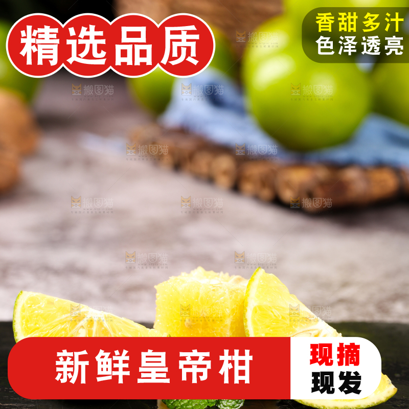 黑底上的皇帝柑果肉