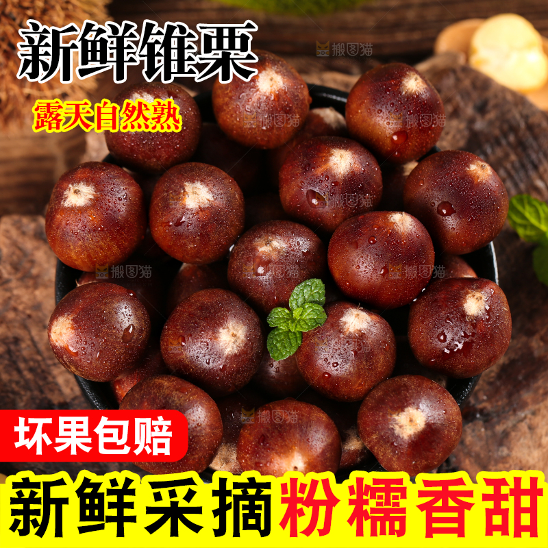 深底上放着一盘建瓯锥栗