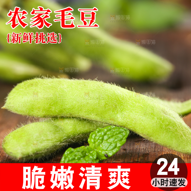 木底上放着毛豆