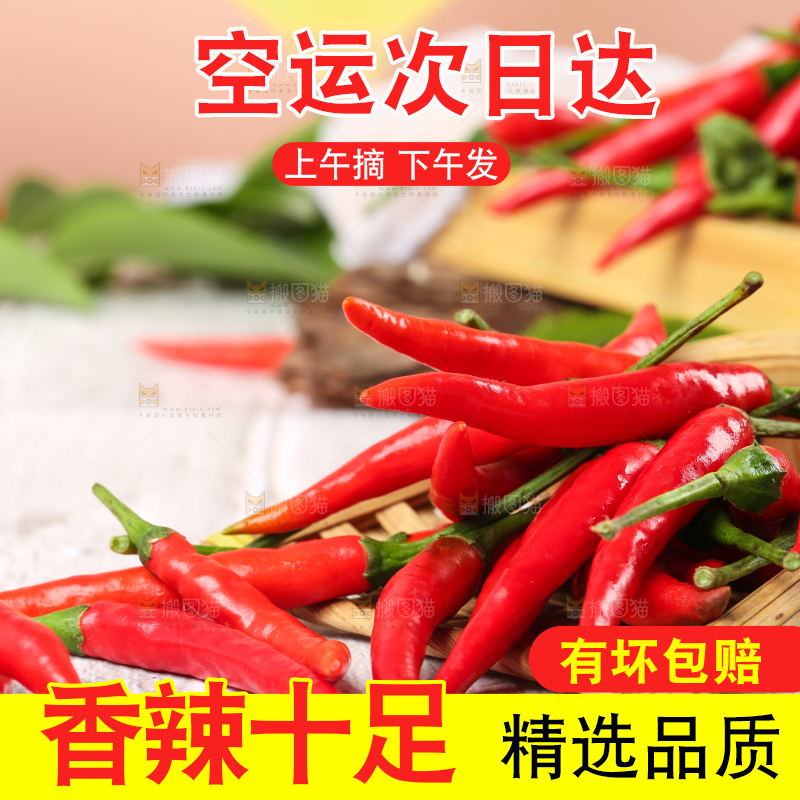 篮子里放着小米椒