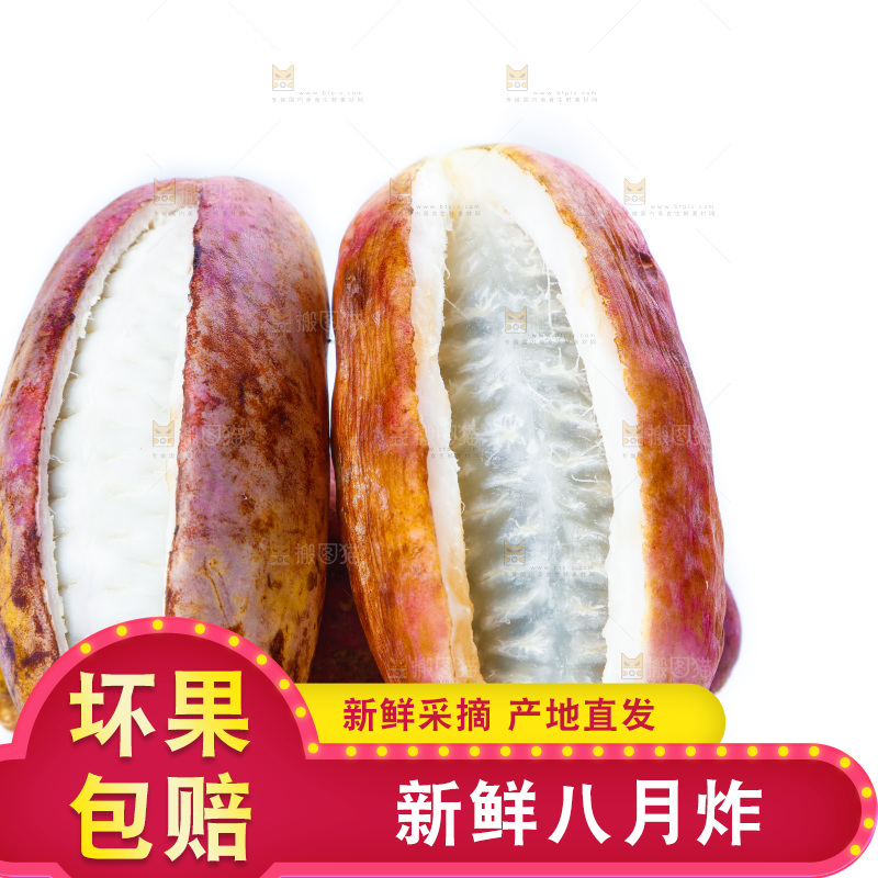 白底上摆放着八月果