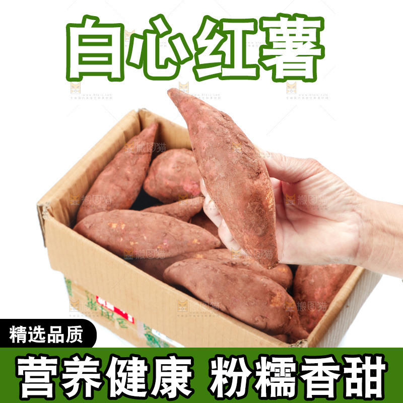 手上拿着板栗薯