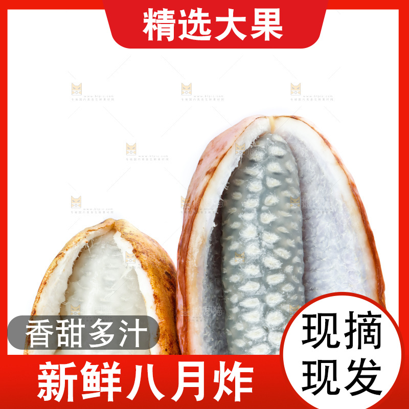 白底上摆放着八月果