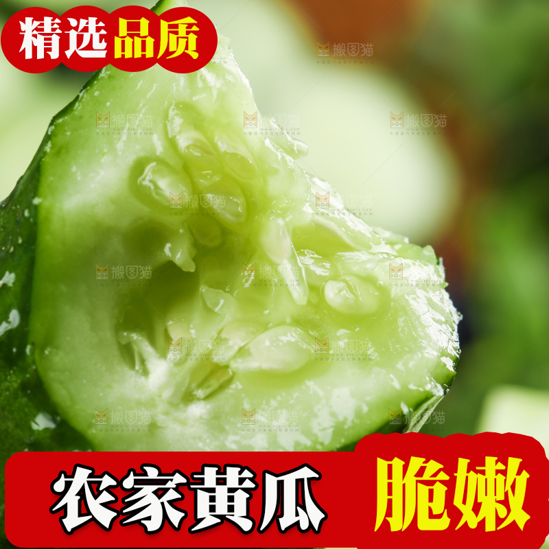 手里拿着黄瓜