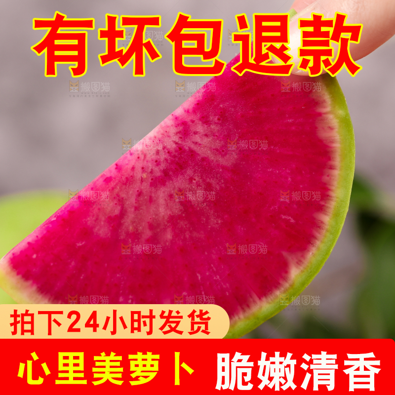 手里拿着红心萝卜