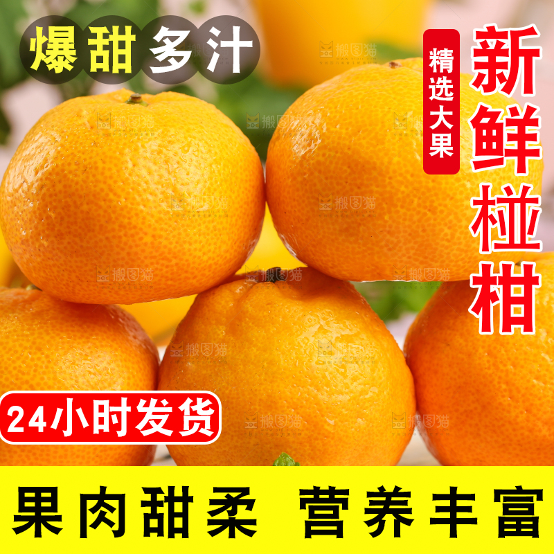 盘子里摆放着椪柑橘