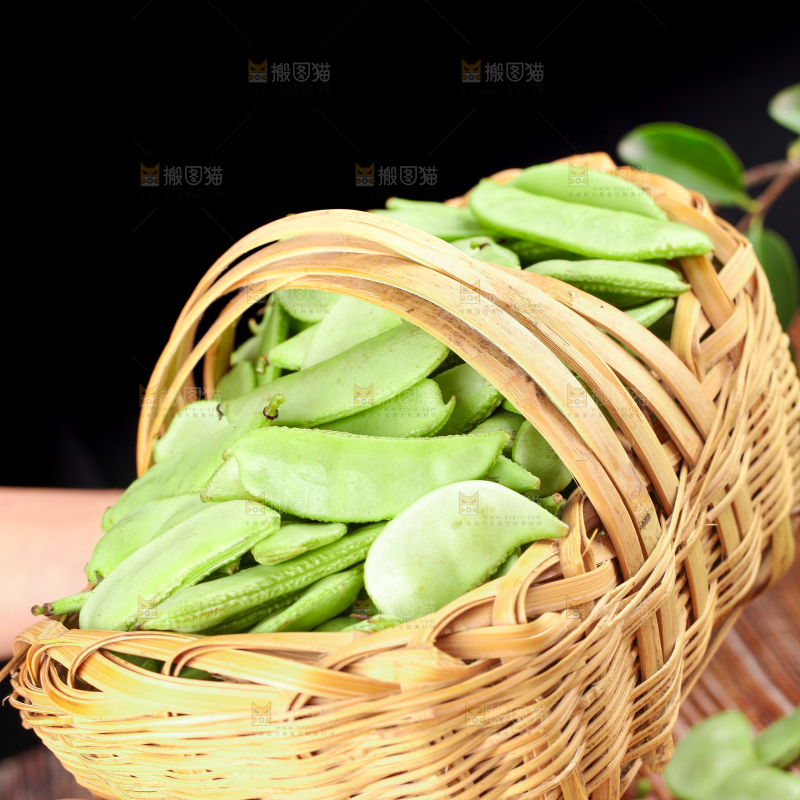 篮子里装着扁豆